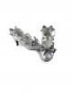 Pearl Strand Silver Flash Bowknot Matte Lolita High Heel Shoes