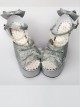 Bead Chain Silvery Sequins Bowknot Lolita Super High Heel Sandals