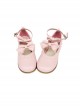 Cute Lace Pink Bowknot Lolita Low Heel Shoes