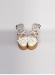 Milk-white Bowknot Harajuku Style Lolita Flatform Shoes