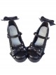 Bowknot Retro Black Lolita High Heel Shoes