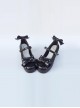 Bowknot Retro Black Lolita High Heel Shoes