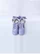 Violet T-shaped Band Bowknot Sweet Lolita Platform Shoes