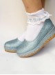 Glittering Sequins Blue Princess Shoes Lolita High Heel Shoes