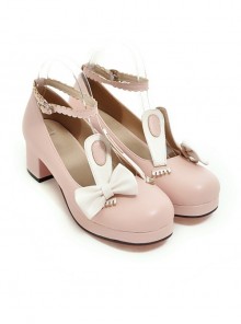 Rabbits Ears Bowknot Sweet Lolita High Heel Shoes