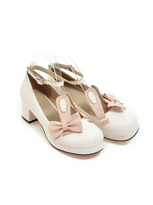 Rabbits Ears Bowknot Sweet Lolita High Heel Shoes