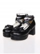 Bowknot Princess Shoes Lolita Round-toe High Heel Shoes