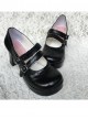 Fashion Concise College Style Black Gothic Lolita High Heel Shoes