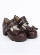 Double Buckle Bowknot Lolita Shoes