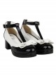 T-shaped Buckles Bowknot Lolita High Heel Shoes- 4.5cm