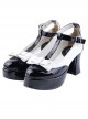 T-shaped Buckles Bowknot Lolita High Heel Shoes- 7.5cm