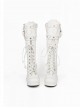 Sweet Lace Bowknot Heart-shaped Round-toe Lolita High Boots