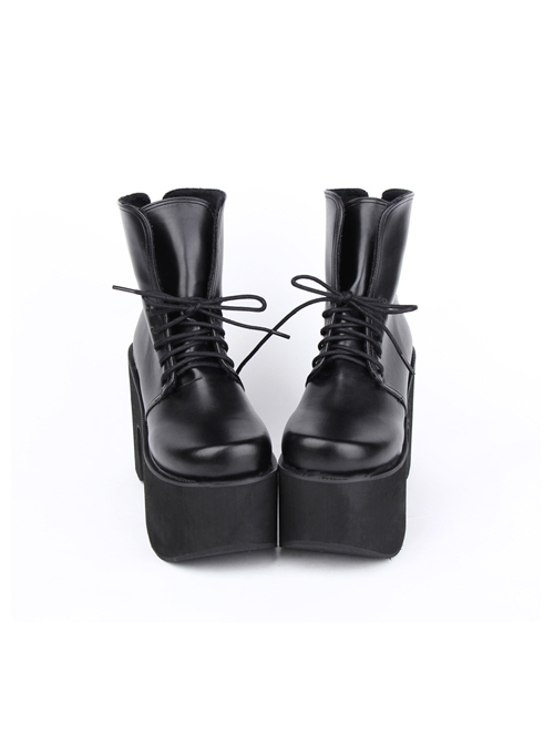 Punk Black Thick Bottom Platform Heel Lolita Boots