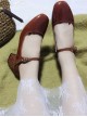 Retro Square-toe Lolita Mid Heel Shoes