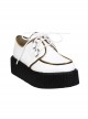 Punk White Zipper Decoration Lace-up Lolita Platform shoes