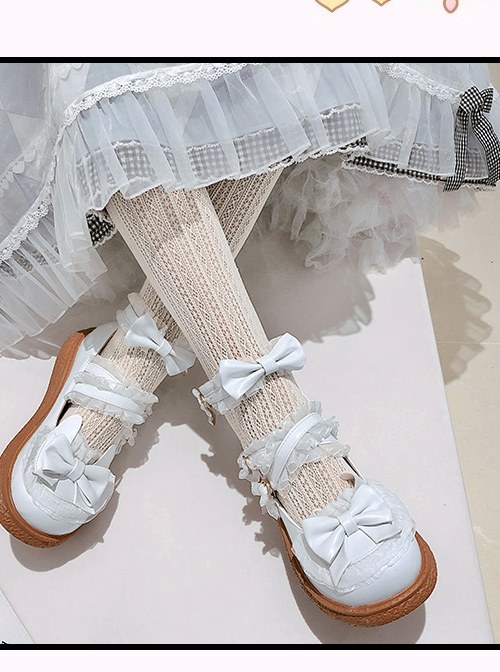 Cute Bowknot Round-toe Rabbit Ears Sweet Lolita Flat Shoes