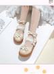 Round-toe Small Pompom Pendant Cute Bowknot Sweet Lolita Flat Shoes