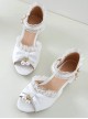 Pearl Pendant Bowknot Sweet Lolita Summer Peep Toe Sandals 