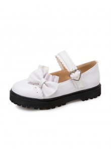 Bowknot Round-toe School Lolita Easy Matching Uniform Shoes