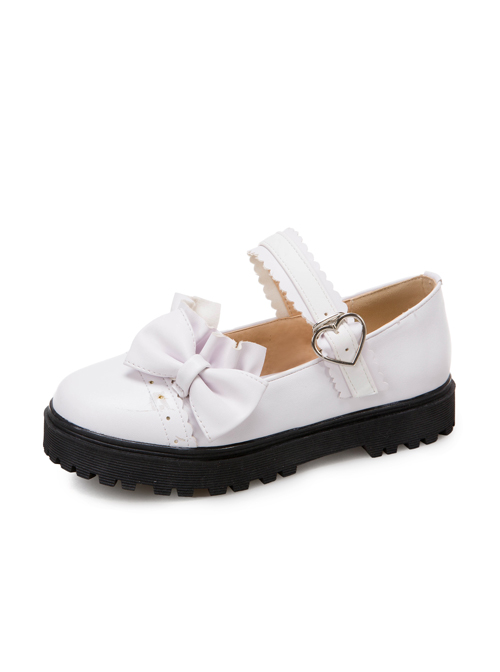 Bowknot Round-toe School Lolita Easy Matching Uniform Shoes