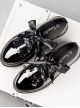 Black Patent Leather Retro British Style Lolita Shoes