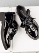 Black Patent Leather Retro British Style Lolita Shoes