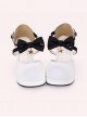 Round-toe Shallow Mouth Bowknot Star Pendant Lolita Shoes