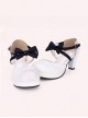 Round-toe Shallow Mouth Bowknot Star Pendant Lolita Shoes