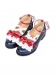 Cute Ruffle Bowknot Lolita Low-heel Shoes