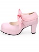 Round-toe Big Bowknot Sweet Lolita High Heel Shoes