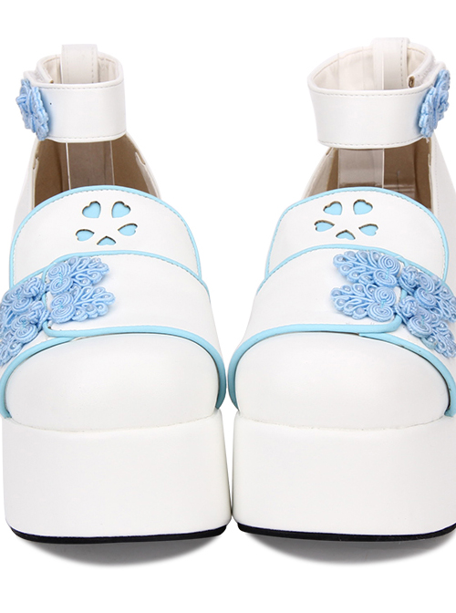 Chinese Style Cheongsam Buckle Decoration Classic Lolita Thick Base Shoes