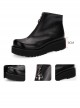 Punk Black Round-toe Zipper Gothic Lolita Boots