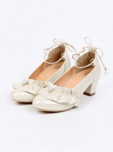 Luminous Pearl Series Ruffle Bowknot Lolita Multicolor High Heels Shoes