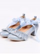 Luminous Pearl Series Ruffle Bowknot Lolita Multicolor High Heels Shoes