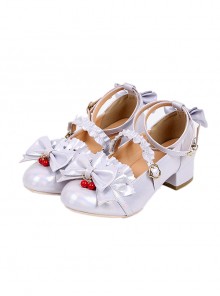 Jam Girl Series Red Bead Pendant Sweet Lolita High Heels Shoes