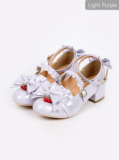 Jam Girl Series Red Bead Pendant Sweet Lolita High Heels Shoes