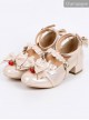 Jam Girl Series Red Bead Pendant Sweet Lolita High Heels Shoes