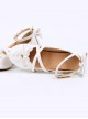 Pearlescent Color Bowknot Bead Pendant Sweet Lolita High Heel Shoes