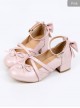 Pearlescent Color Bowknot Bead Pendant Sweet Lolita High Heel Shoes