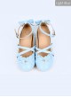 Pearlescent Color Bowknot Bead Pendant Sweet Lolita High Heel Shoes