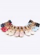 Pearlescent Color Bowknot Bead Pendant Sweet Lolita High Heel Shoes