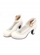 Pure White Or Black Round-Toe Elegant Classic Lolita Shoes