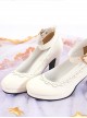 Pure White Or Black Round-Toe Elegant Classic Lolita Shoes
