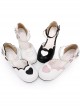 Round-toe Love Heart Lace Pearl Chain Sweet Lolita High Heels Shoes