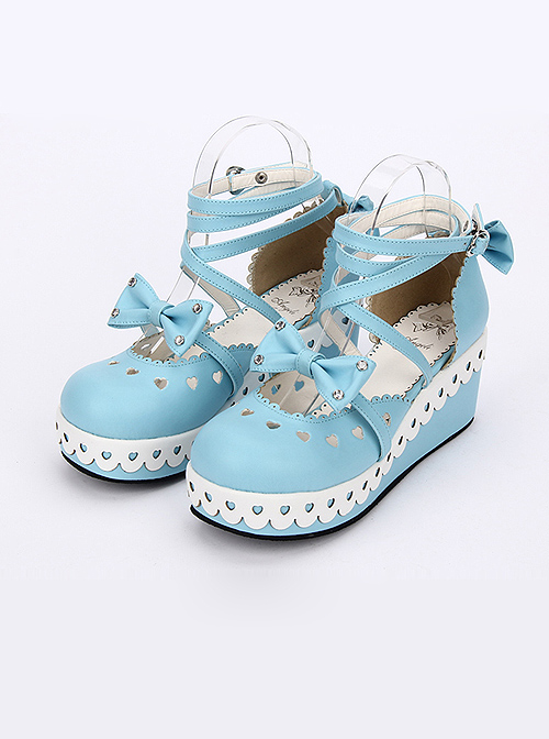 Round-toe Sweet Bowknot Lace Sweet Lolita Shoes