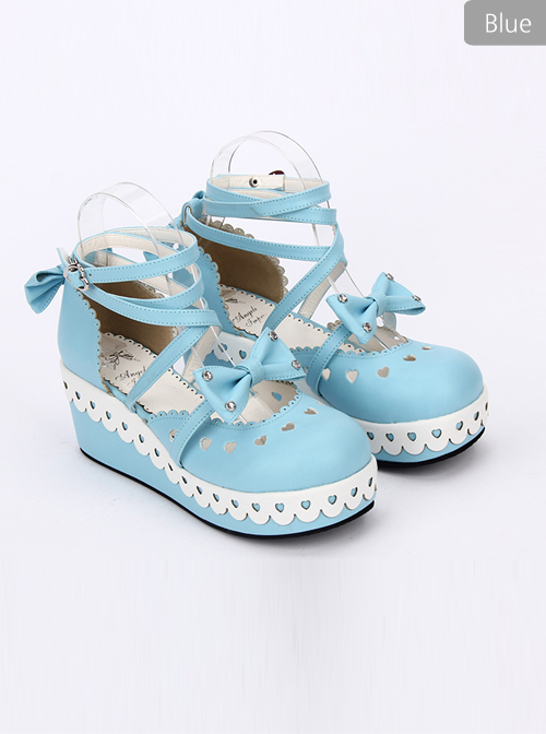 Round-toe Sweet Bowknot Lace Sweet Lolita Shoes