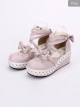 Round-toe Sweet Bowknot Lace Sweet Lolita Shoes