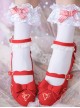 Musical Note Printing Bowknot Classic Lolita High Heel Shoes