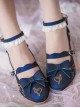 Musical Note Printing Bowknot Classic Lolita High Heel Shoes