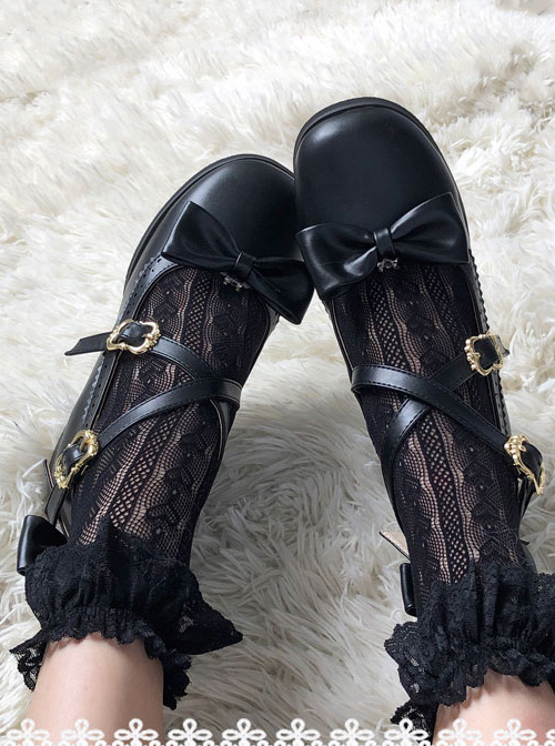 Nocturne Series Round-toe Shallow-mouthed Elegant Classic Lolita Low ...